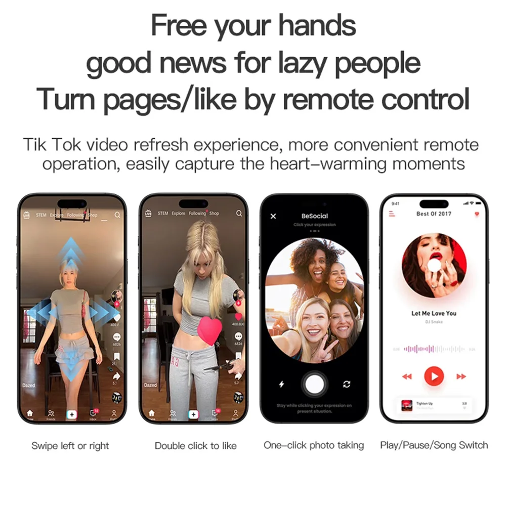 سماعات بلوتوث 5.4 صغيرة للنوم مع حزام ساعة مثل تحول الصفحة والتقاط الصور وسماعة أذن مقاومة للماء وجهاز تحكم عن بعد