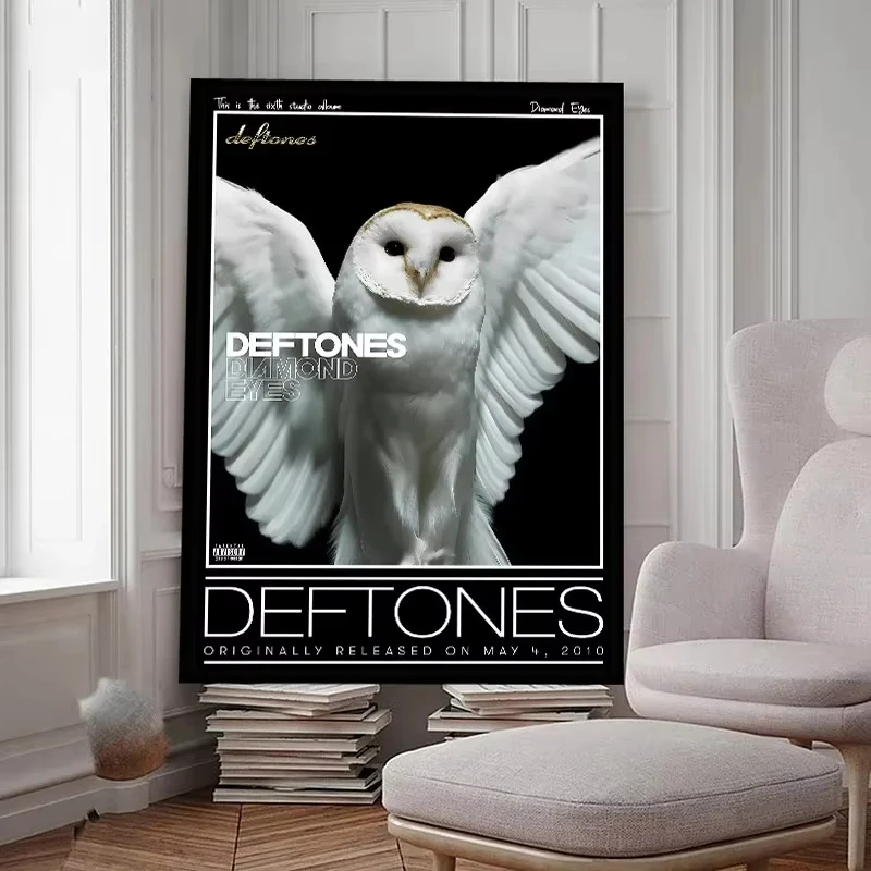 ملصقات مغني فرقة البوب ، غلاف ألبوم الموسيقى ، عيون الماس ، لوحة قماشية ، طباعة عتيقة ، جدار غرفة المعيشة ، هدية ديكور المنزل #2