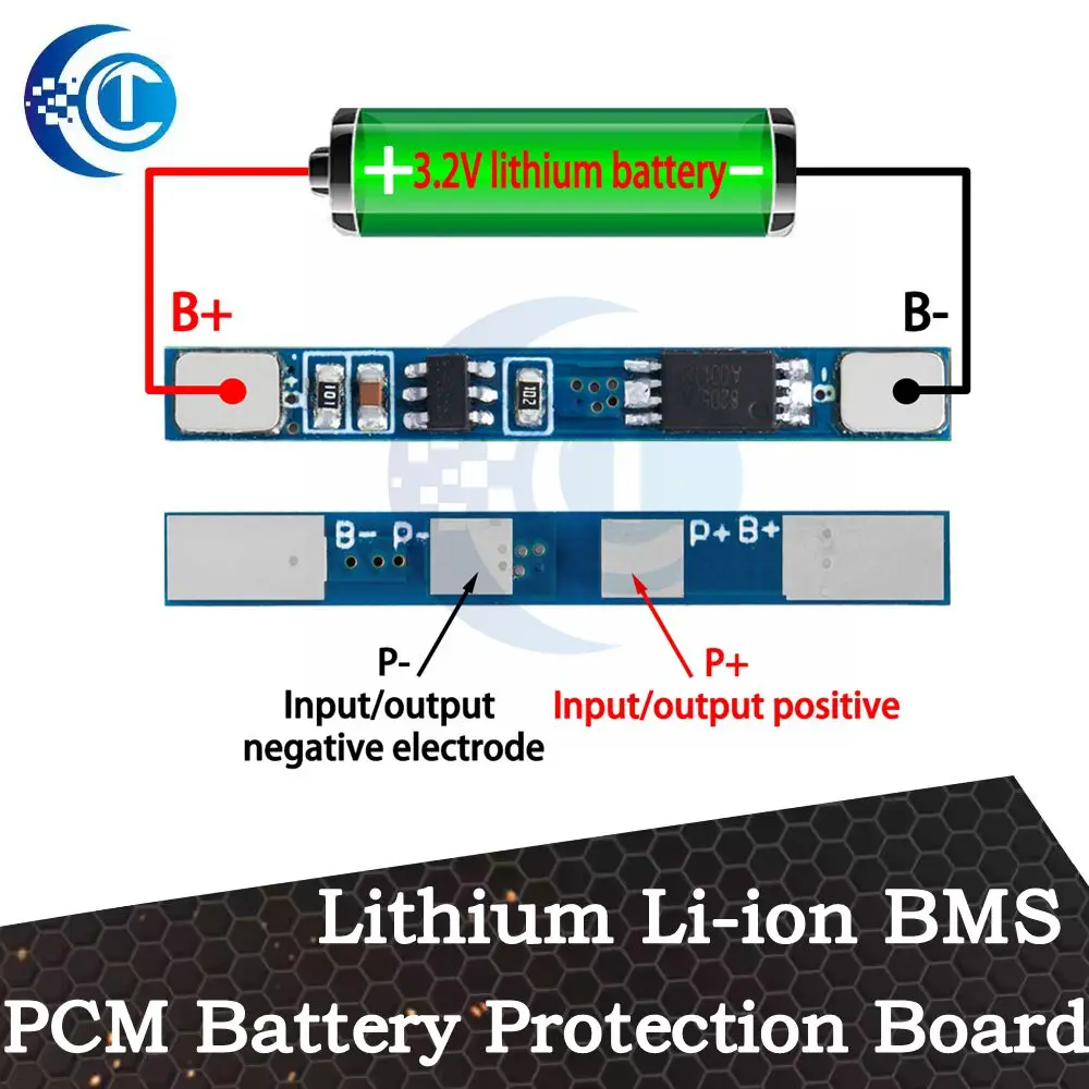 1/5/10PCS 1S 3.2V 3.7V 3A LiFePO4 / Lithium Li-ion BMS PCM Battery Protection Board Pcm For 18650 32650 Battery Packs