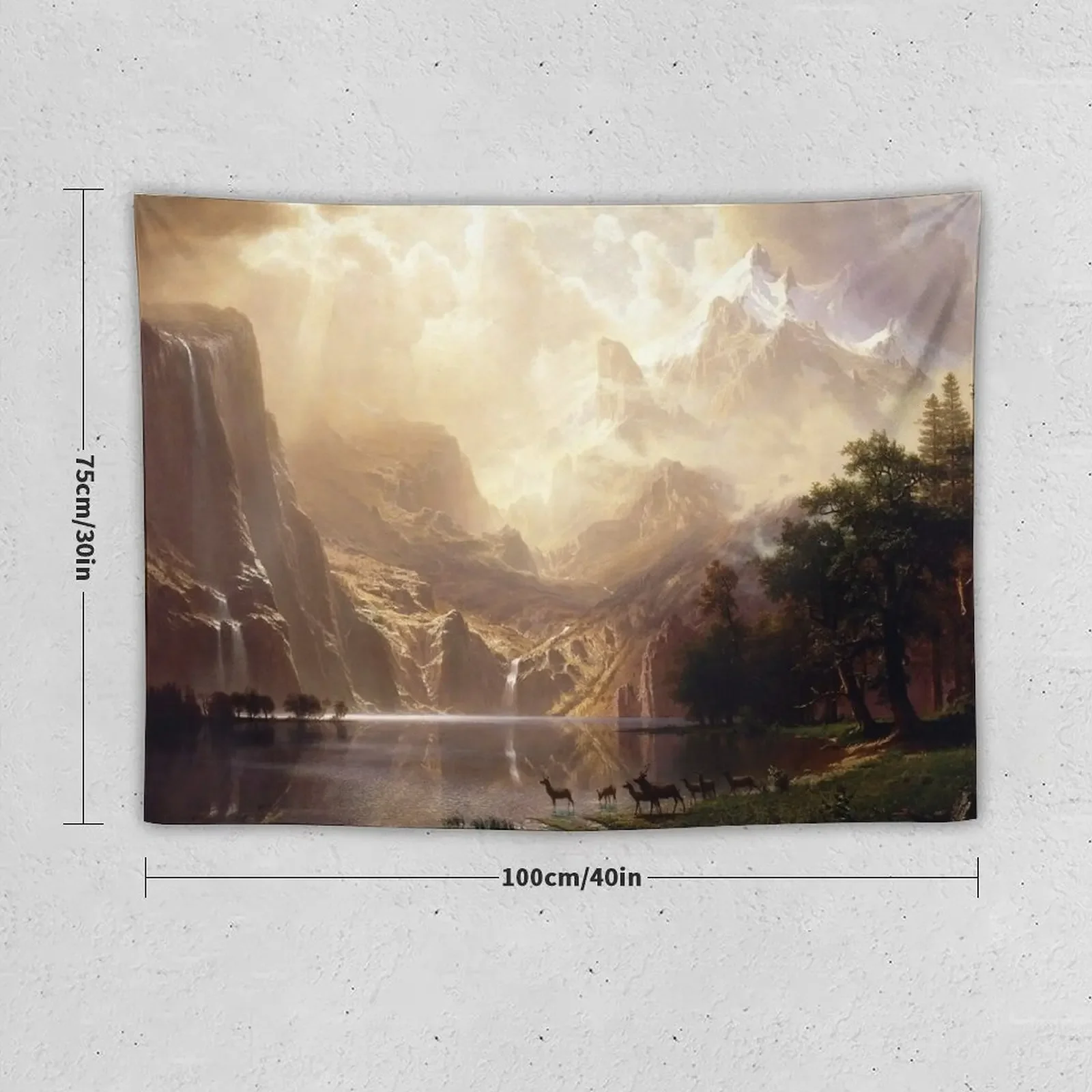 Albert Bierstadt - Among the Sierra Nevada, California Tapestry For Bedroom Decoration Room Aesthetics For Room Tapestry