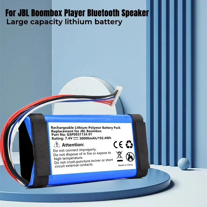 Upgraded 100% Original Brand New 30000mAh GSP0931134 01 Battery For JBL Boombox Player Speaker Tracking Number