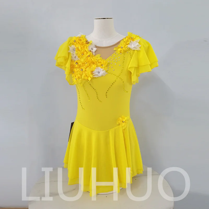 

LIUHUO Ice Figure Skating Dress Girls Women Teens Stretchy Spandex Competition Wholesale