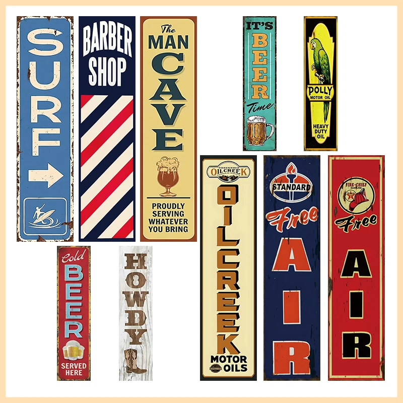 Retro Metall Blechschild Tankstelle Metallposter Vintage Kunst Deko Männerhöhle Garage Bar Wanddekoration Wohnaccessoires