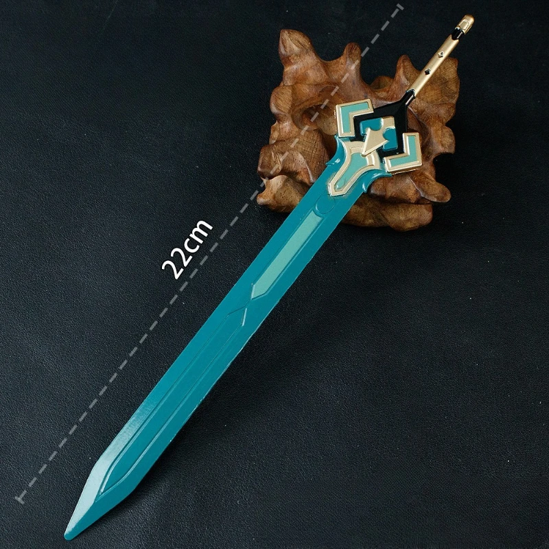 22 cm/8,66 Zoll Genshin Impact Anime Spiel Periphere Waffe Skyrider Schwert Legierung Material Metall Spielzeug Uncut Ornamente Sammlung Geschenk