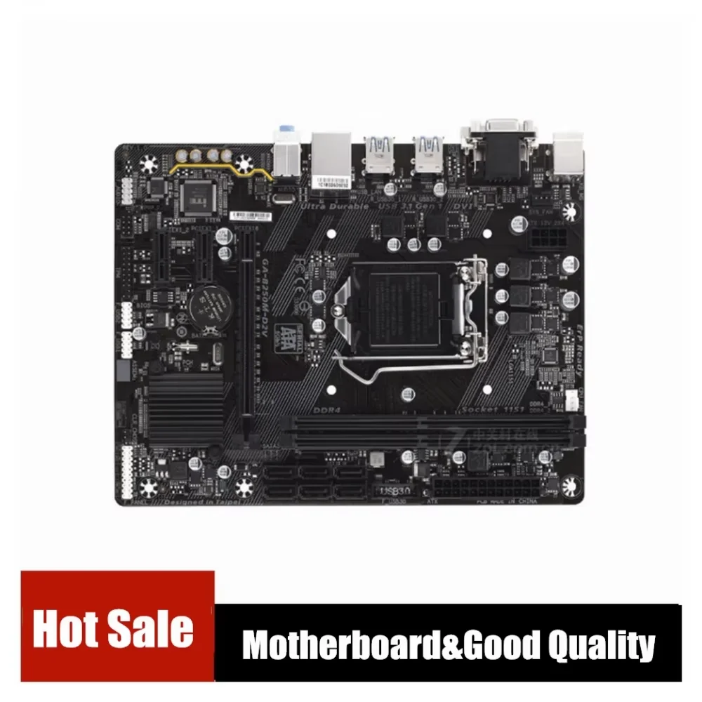 Para placa base GA-B250M-D2V B250M-D2V B250 Socket LGA 1151 DDR4 USB3.0 SATA3 PCI-E3.0