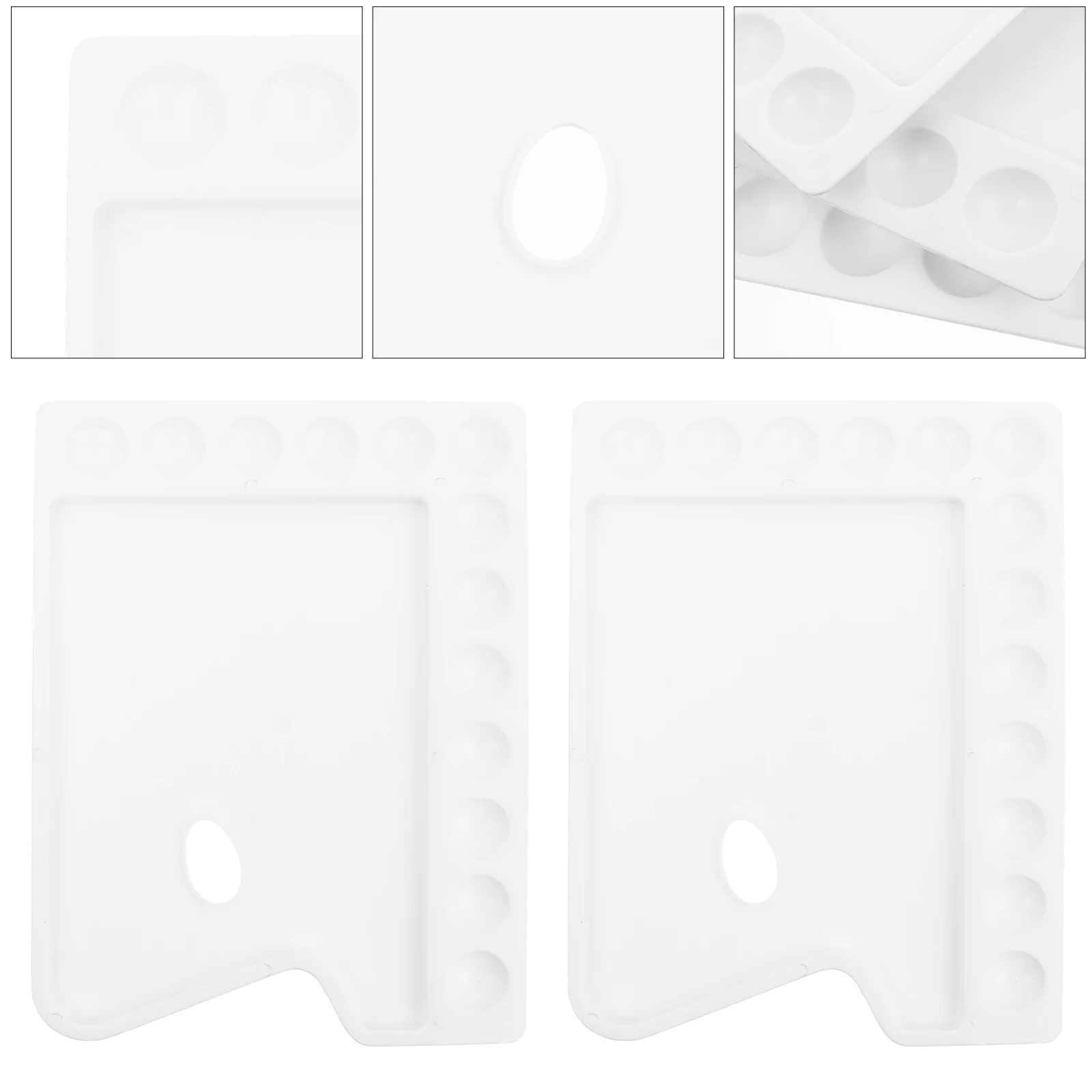 

3pcs Plastic Watercolor Pigment Mixing Palette Thickened Color Mixer Painting Tray Durable Art Supplies Drawing Diy Board
