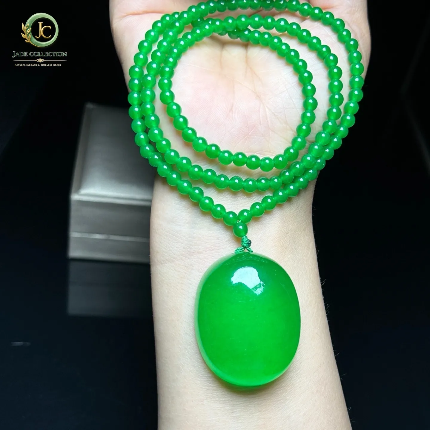 Real Natural Ice green Jade Jadeite amulet Pendant&Necklaces
