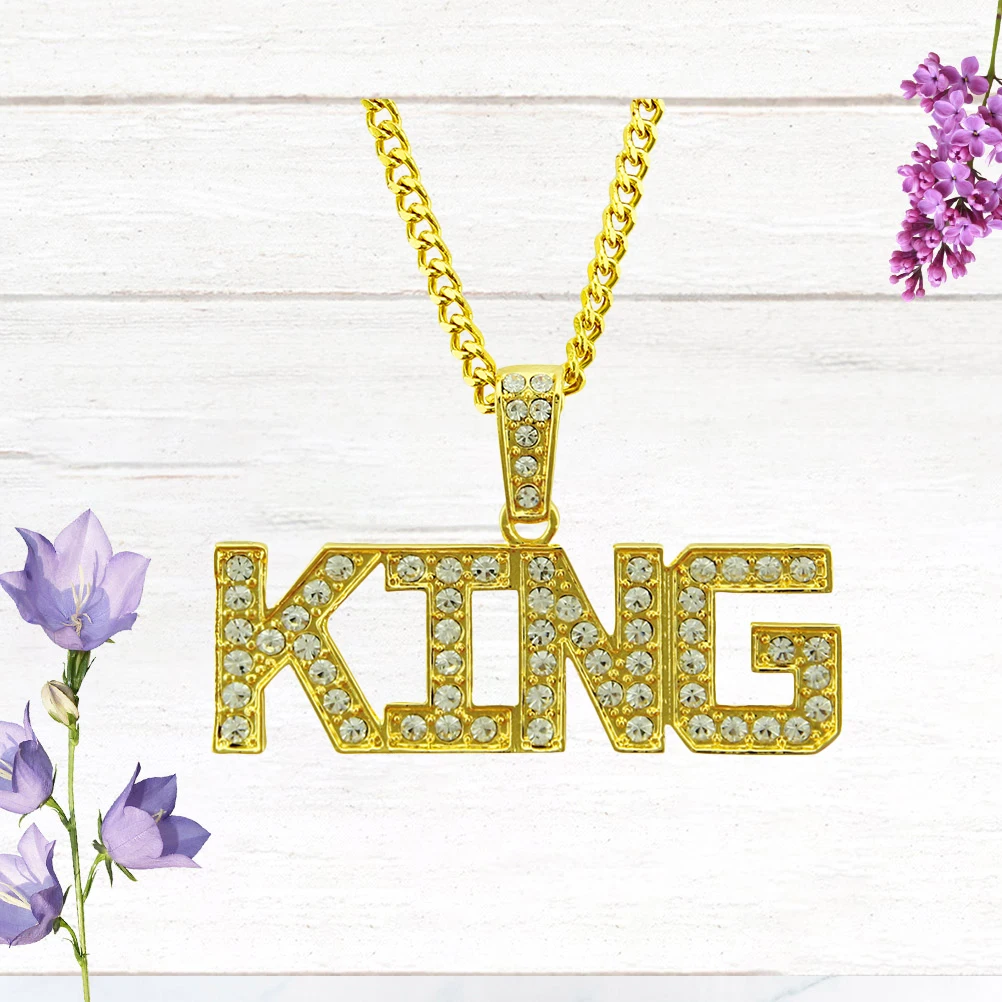 

Necklace Letters Men Necklace Pendant Hip Hop Fashion Pendant for Men Durable Material Cool Design Jewelry Gift