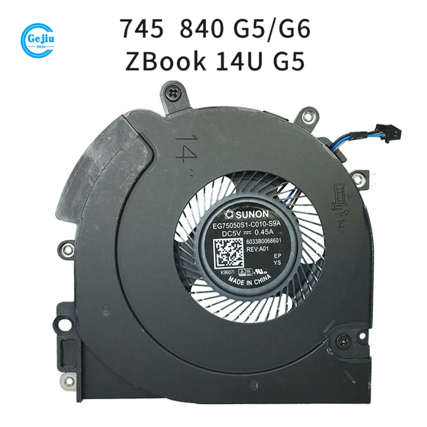 ORIGINAL Laptop CPU Cooling Cooler Fan For HP Elitebook 745 840 850 845 G5/G6 15U ZBOOK 14U G5