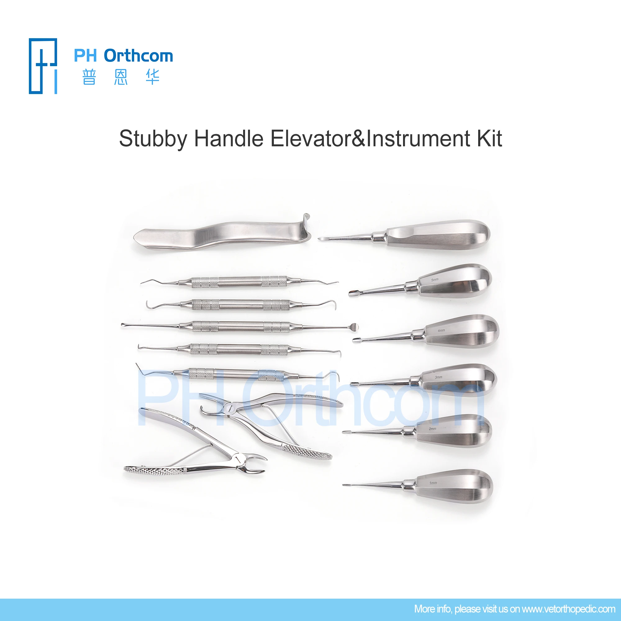 Imagem -03 - Instrumentos Cirúrgicos Tool Grupo Stubby Handle Elevador Kit Instrumento Suprimentos e Equipamentos Médicos Veterinários