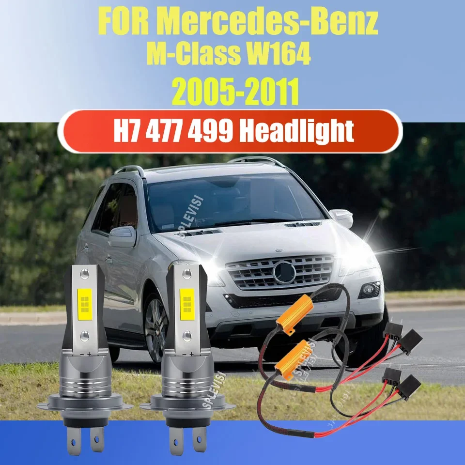 H7 CANbus Decoder Headlight Bulbs 12v - Eliminates Warning Lights For Mercedes M-Class W164 2005 2006 2007 2008 2009 2010 2011