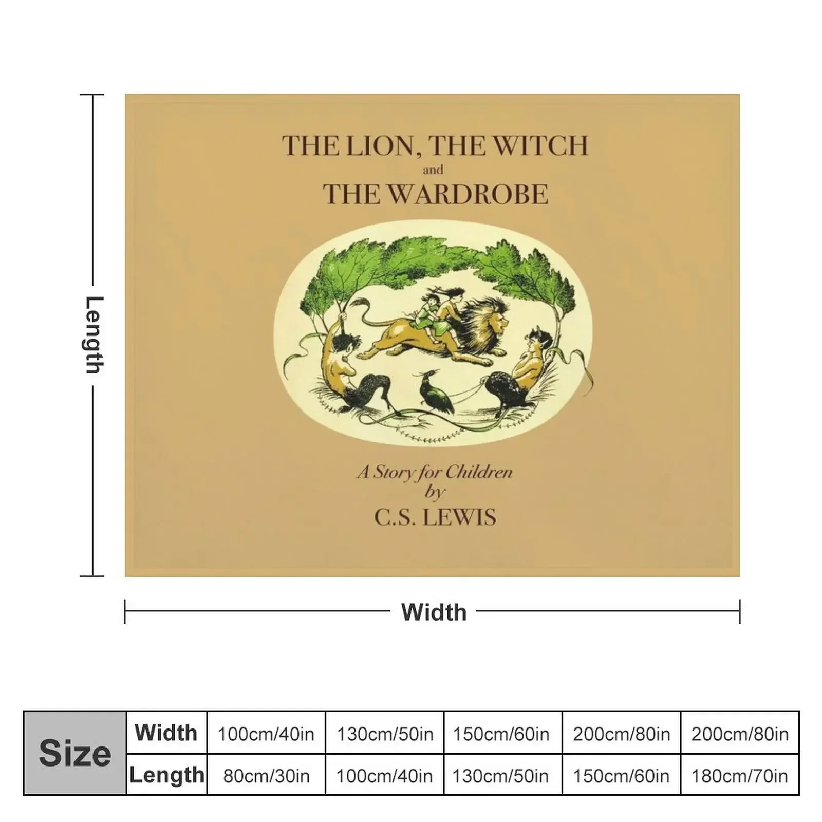 The Lion The Witch And The Wardrobe Narnia classic vintage cover illustration Throw Blanket Softest Bed linens Blankets