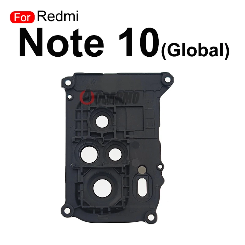 1Pcs For Xiaomi Redmi Note 10 Global Back Camera Lens With Frame and Sticker Replacement Parts