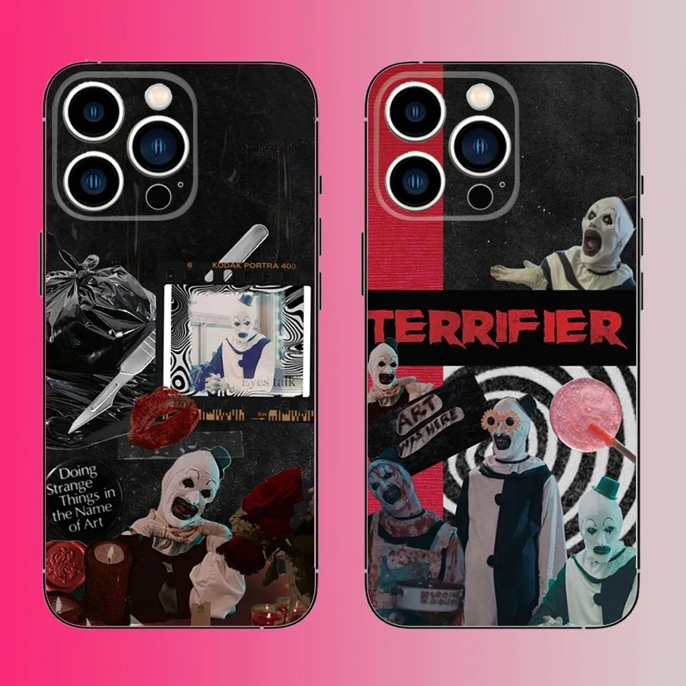 T-TerrifierS Art the Clown Phone Case For iPhone 16,15,14,13,12,11,Pro,Max,Plus,Mini,X,XS,XR,8,7,S,SE Free shipping Soft Black