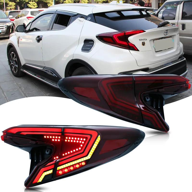 Pair LED Red Rear Lamp Tail Light Assembly For Toyota C-HR 2018-2020 Modified Back Lights Left Right Side 610-R