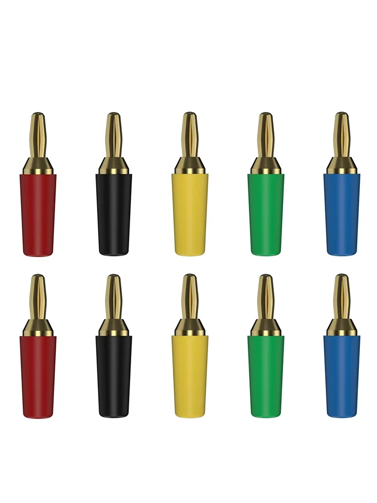 10PCS 2.5mm Banana Plug Electrical Connector Adapter 5 Colors