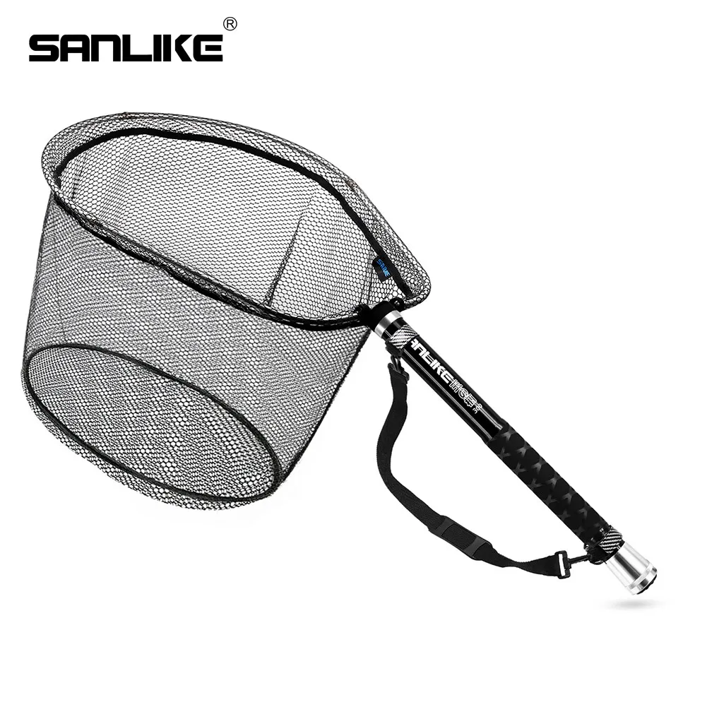 

SANLIKE Fishing Net 3m Portable Telescoping Foldable Landing Hand Net Pole Carbon Fishing Rod Catching Equipment Tools