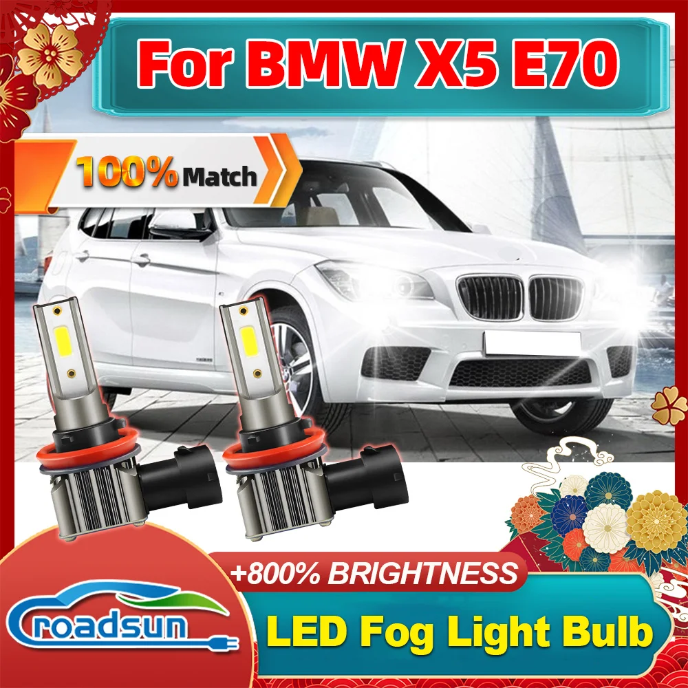 

ROADSUN для BMW X5 E70 авто передняя противотуманная фара, супер яркая автомобильная противотуманная фара, лампа Canbus без ошибок, простая в установке, длительный срок службы