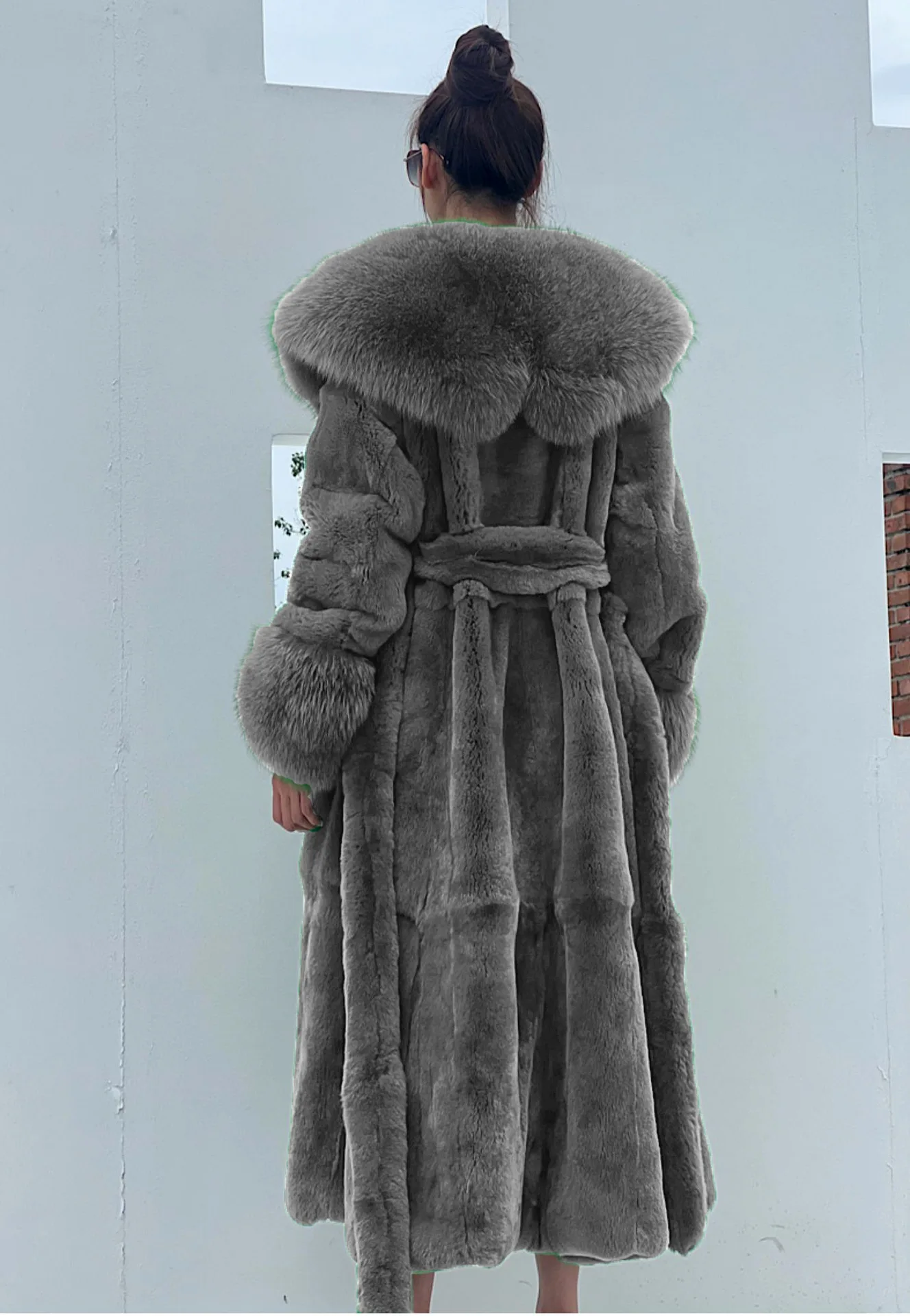 Women's Parker Winter Fur Warm Large Size Solid Color Fur & Faux Fur Women New Casual Long Sleeve Temperament Women Fur Coat Y72
