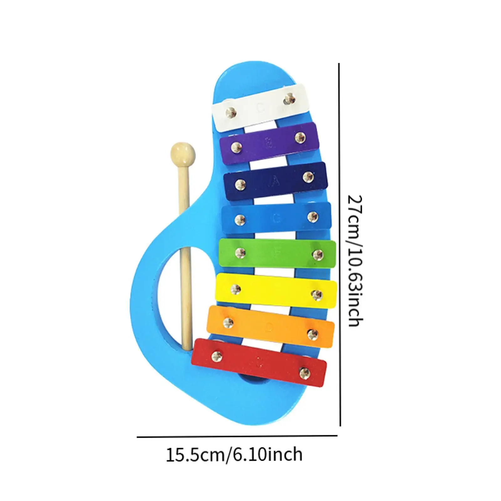 8 Note Xylophone Kids Wood Xylophone Professional Montessori Toy Musical Instrument Rainbow Wood Glockenspiel for Girls Boys