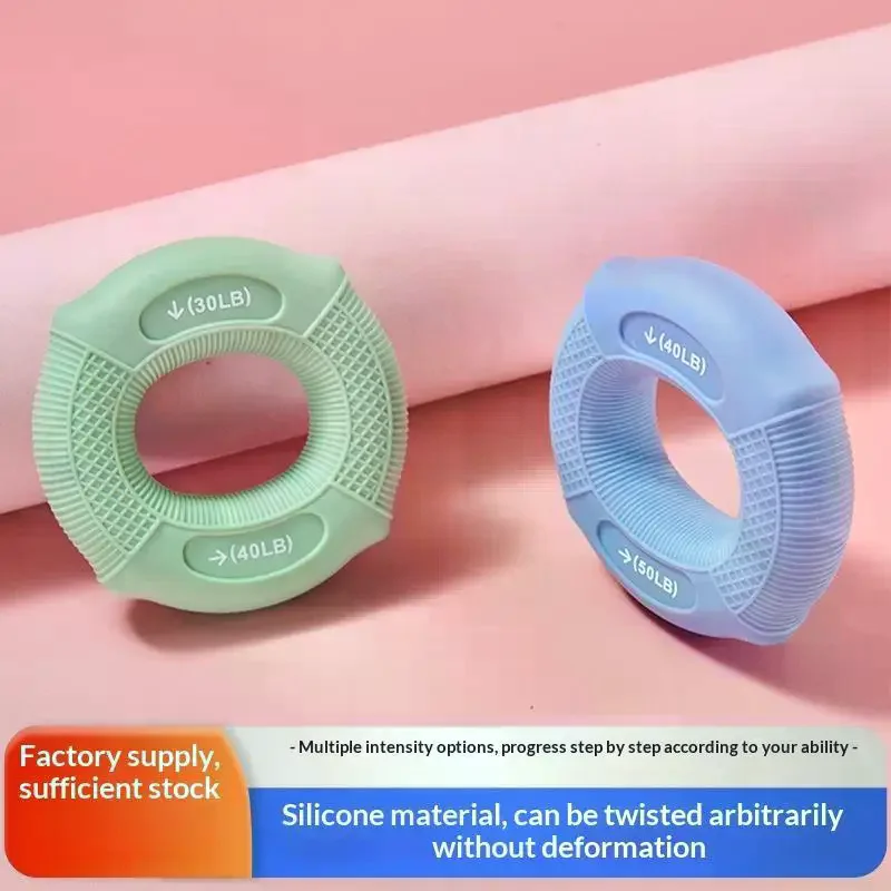 Durable Silicone Hand Strengthener Ring Portable Finger Wrist Trainer for Physical Therapy