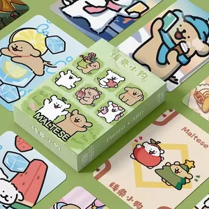 Malta Hattı Yavru Köpek Kartı, Lomo, Sevimli Köpek Karikatür, Düz tebrik Kartı HD Fotocard, Hediye Koleksiyonundan Hayranları 55 Adet Set başına 8 en çok satan, anahtarlık akrilik bts-no. 4