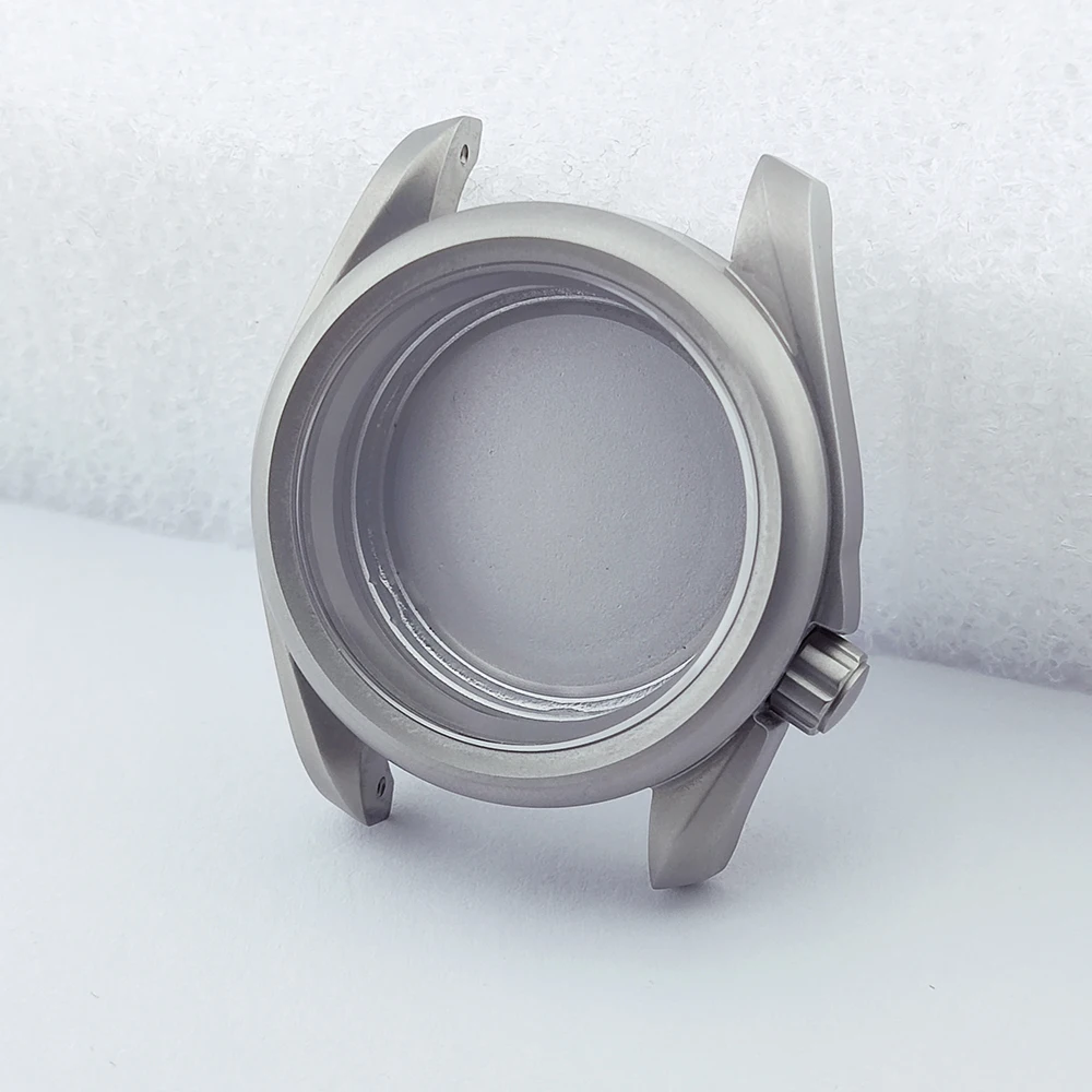 

38.5mm Watch Case nh35 Sandblast Case 316L Stainless Sapphire Crystal Waterproof 20mm Strap for NH35 NH36 Movement 3.8 Crown