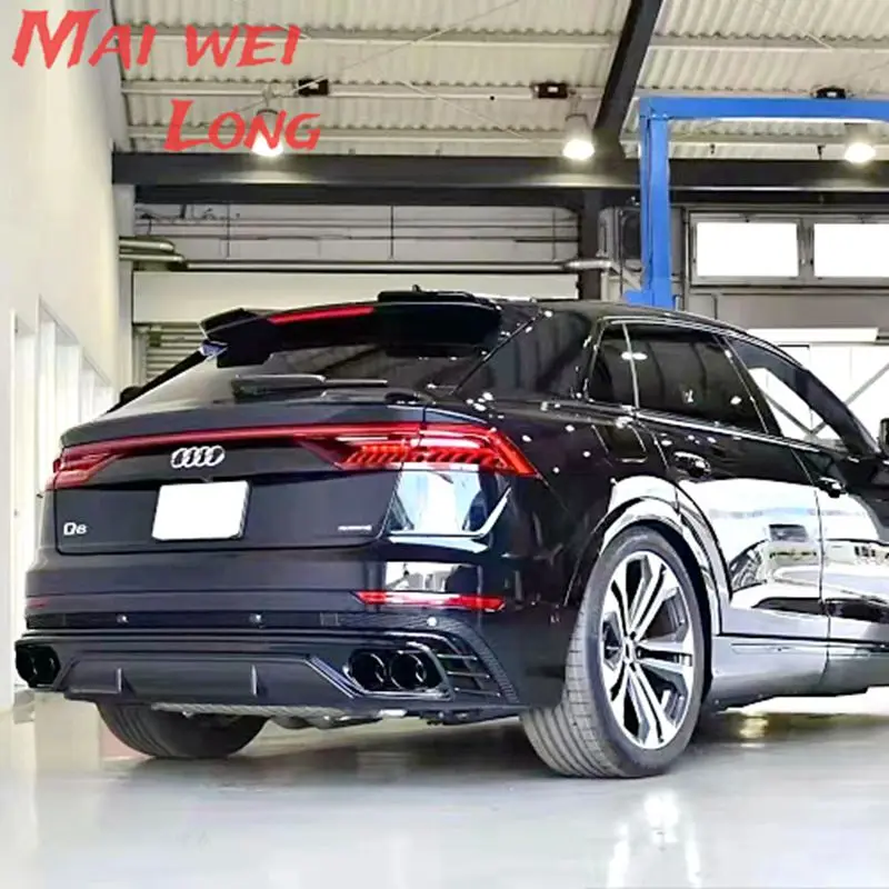 For Audi Q8 SQ8 2018 2019 2020 2021 2022 2023 High Quality Carbon Fiber Car Rear Wing Trunk Lip Roof Spoiler