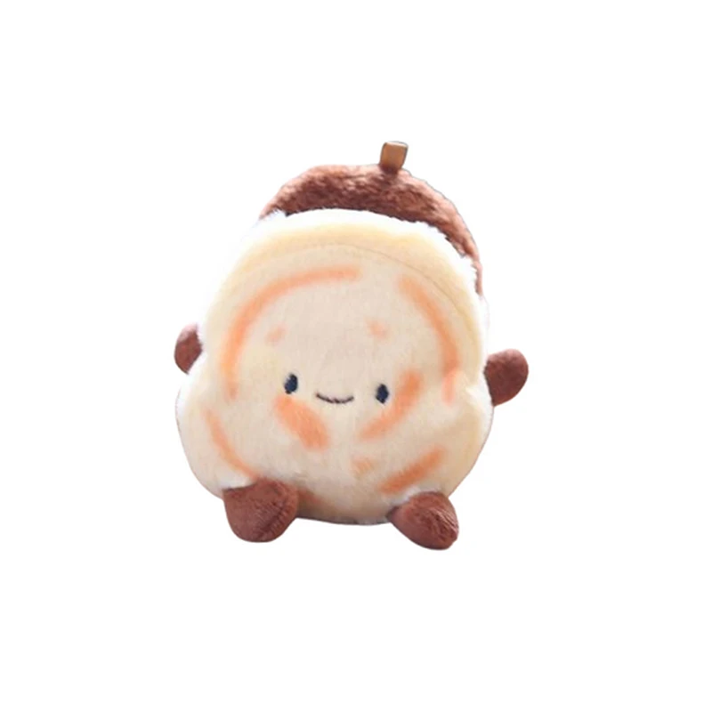 15cm Cute Keychain Charm Chinese Hamburger Cartoon Plush Pendant Fun Doll Figurines Bag Pendants Ornament For Women Girls Boys