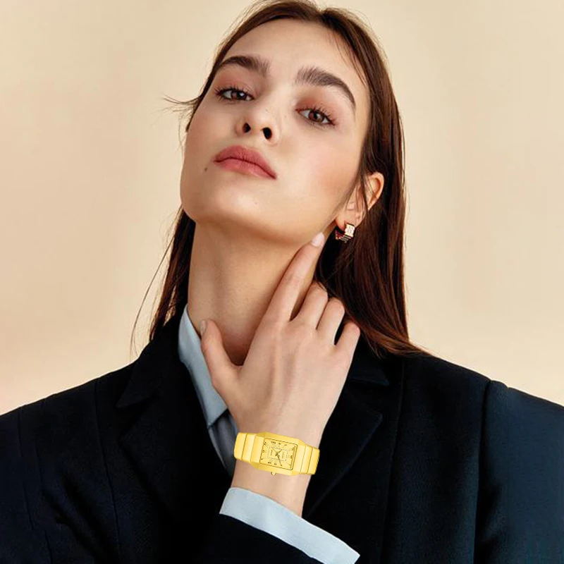 LIGE Fashion Elegant Quartz Woman Watch Square Luxury Ceramic Belt Waterproof Dial Ladies Bracelet Watches for Women Reloj Mujer