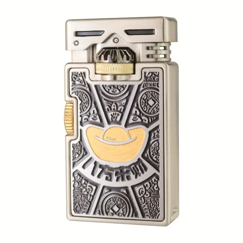 CHIEF New Gear Linkage Ignition Lighter, Retro Mandala Pattern, Creative High-end Men's Holiday Gift