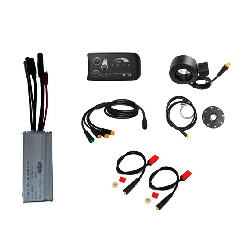 36V 48V 750W E-Bike 25A Sine Wave Brushless Controller Accessory Parts Component With S810 Display E-Bike Light Display