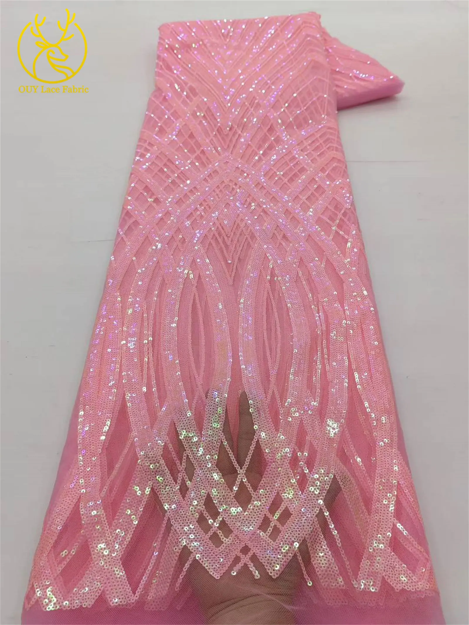 أحدث قماش دانتيل شبكي ترتر فرنسي لعام 2025 5 ياردات دانتيل أفريقي مطرز نيجيري تول دانتيل للنساء فساتين حفلات الخياطة