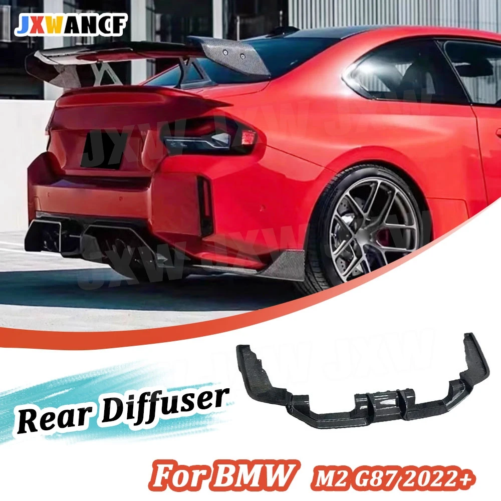 

JXWANCF for BMW M2 G87 2022+ Dry Carbon Fiber Car Rear Bumper Lip Diffuser FRP Rear Lip Spoiler Extension Car Rear Lip Spoiler