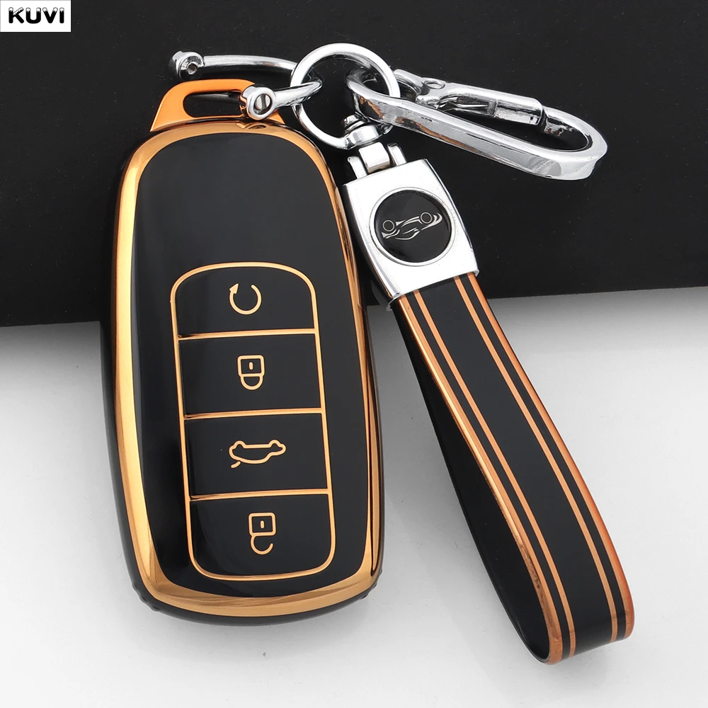 Capa de Chave Inteligente de TPU para Carro, para Chery Tiggo 8 Pro, Tiggo 8 Plus, Novo 5 Plus, 7 Pro, Chery Tiggo 7 Pro Max, Omoda 5, C5, Chaveiro