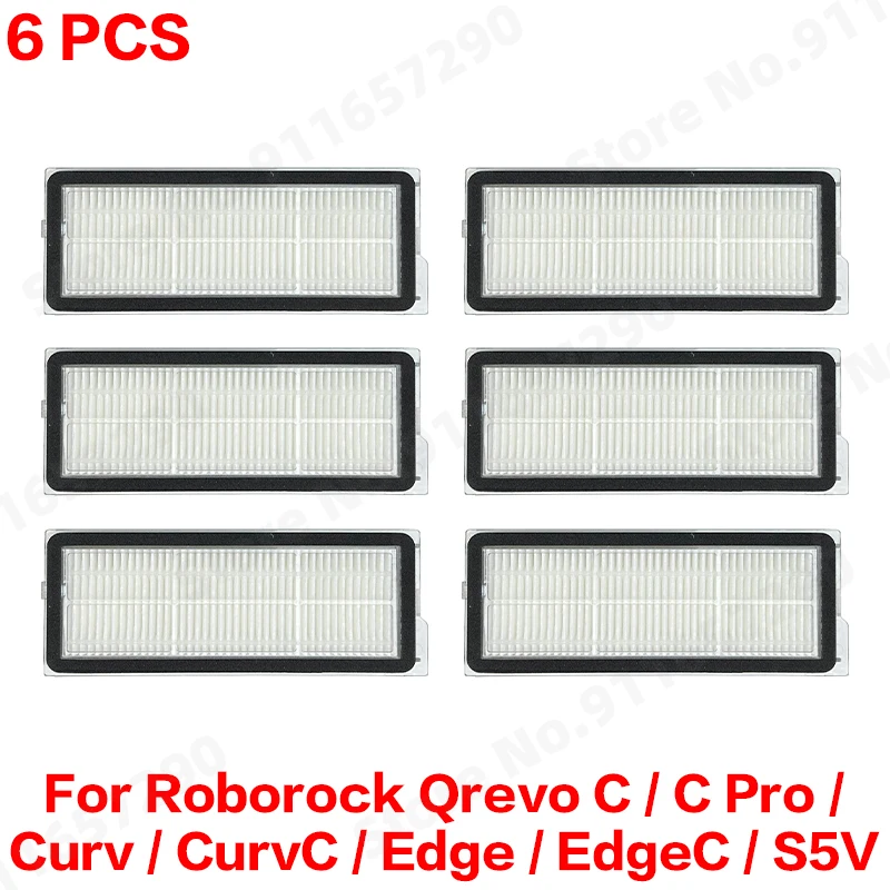 Roborock Qrevo C/C Pro/Curv/CurvC/Edge/EdgeC/S5V Kompatibles Haupt- und Seitenbürsten-Set, Wischtücher, Staubbeutel & Filterset