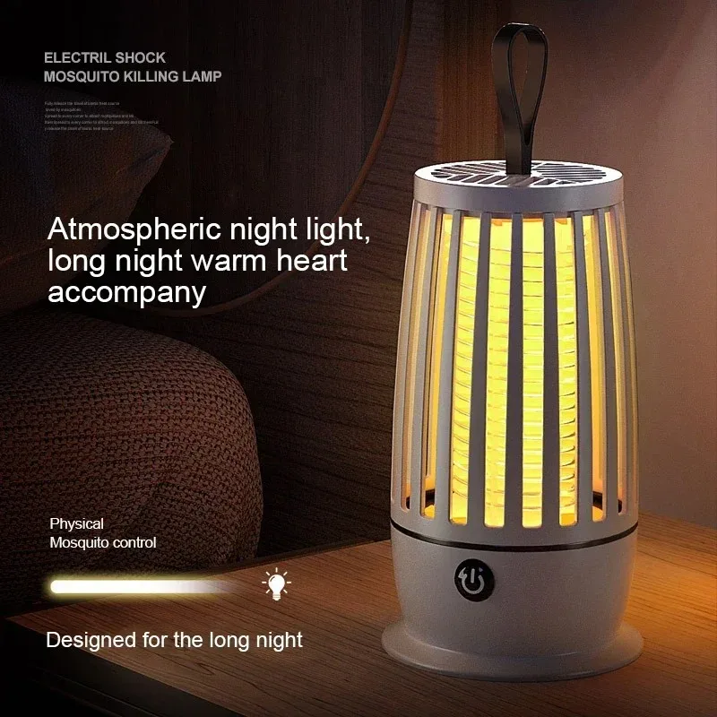 Mosquito Killer Portable Repellent Lamp Heater Fly Trap Electric Insect Killer Mute Anti Mosquito Lamp USB ricaricabile Indoor