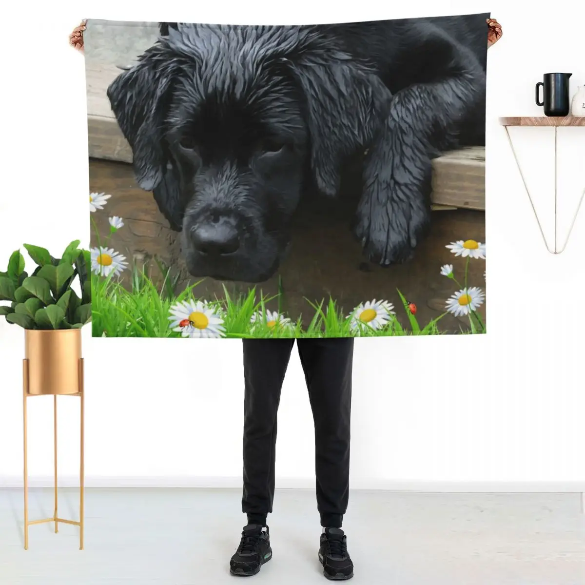 Appreciate the Little Things - Black Lab & Ladybug Throw Blanket Decorative Throw For Sofa Thin Winter beds decorative Blankets