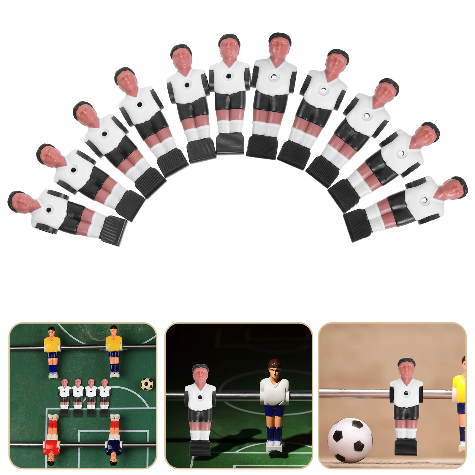 

11Pcs Plastic Foosball Table Soccer Players Replacement Parts for Party Games Family Entertainment Football Machine Accessories