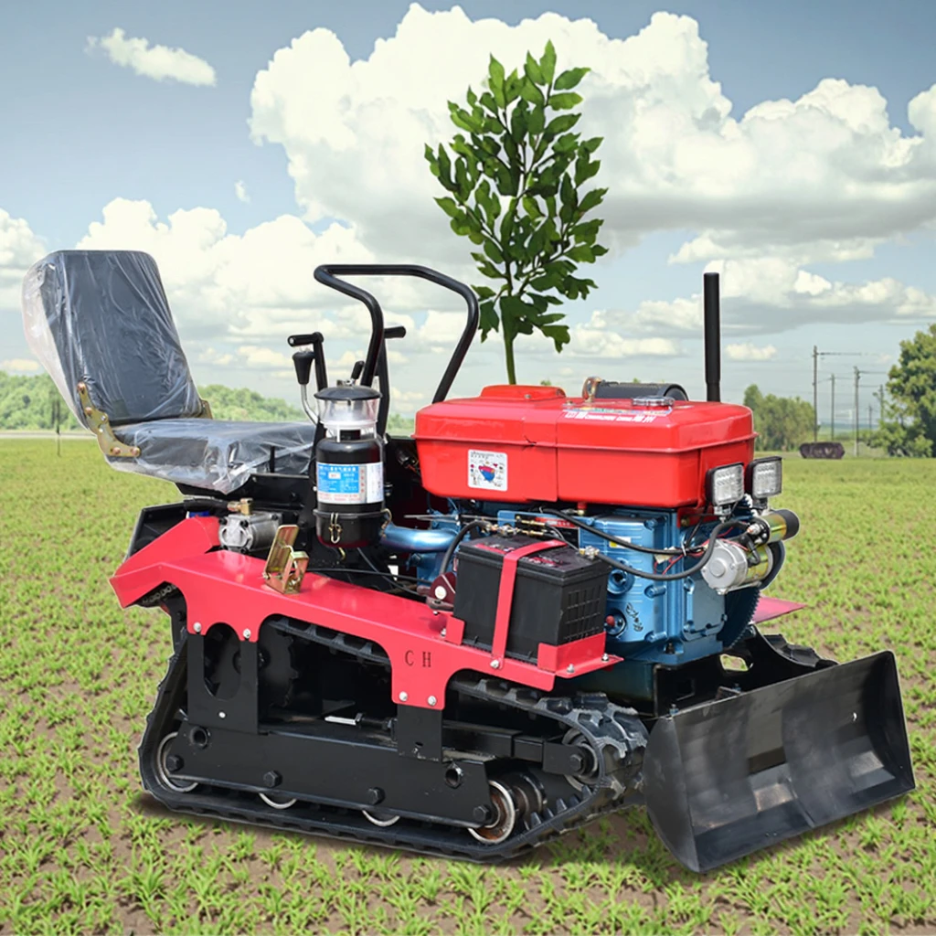 

Chinese Small Tractor Rotary Tiller Mini Farm Rotary Tiller Crawler Tractor Cultivator