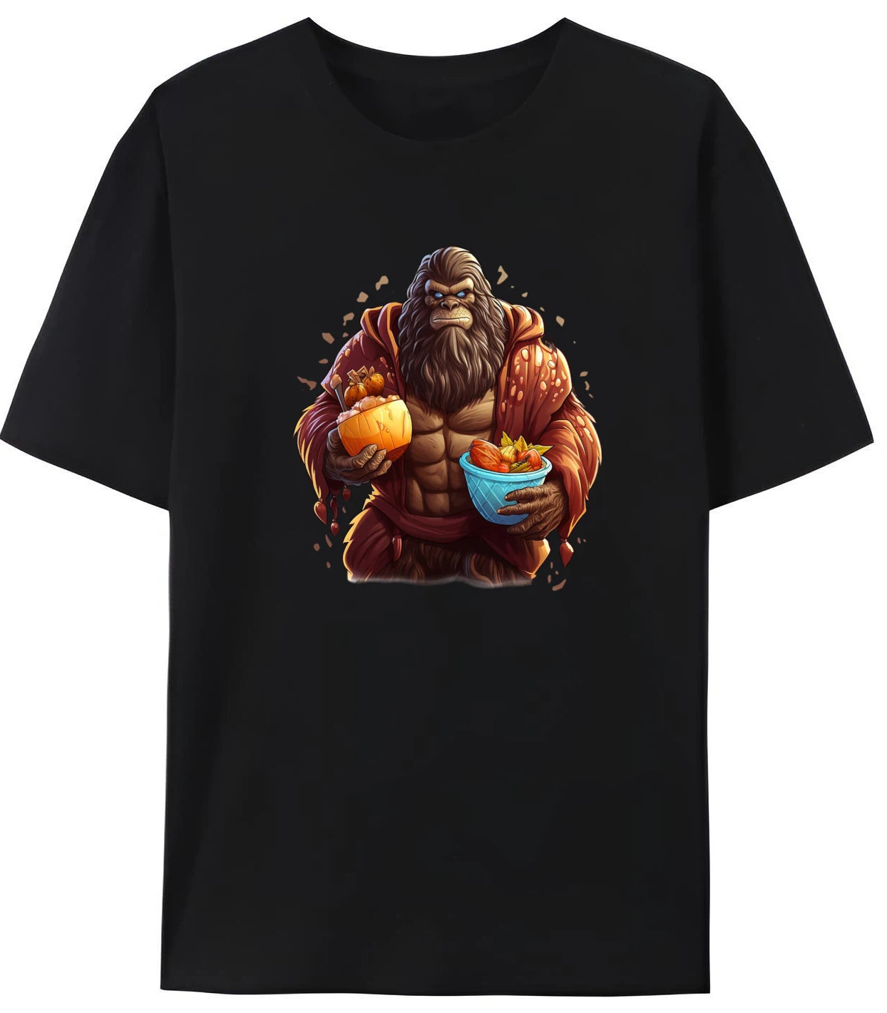 

Funny Bigfoot Halloween Men's Cotton T-Shirt Graphic Tees Mens Printed Summer Casual Breathable Clothes