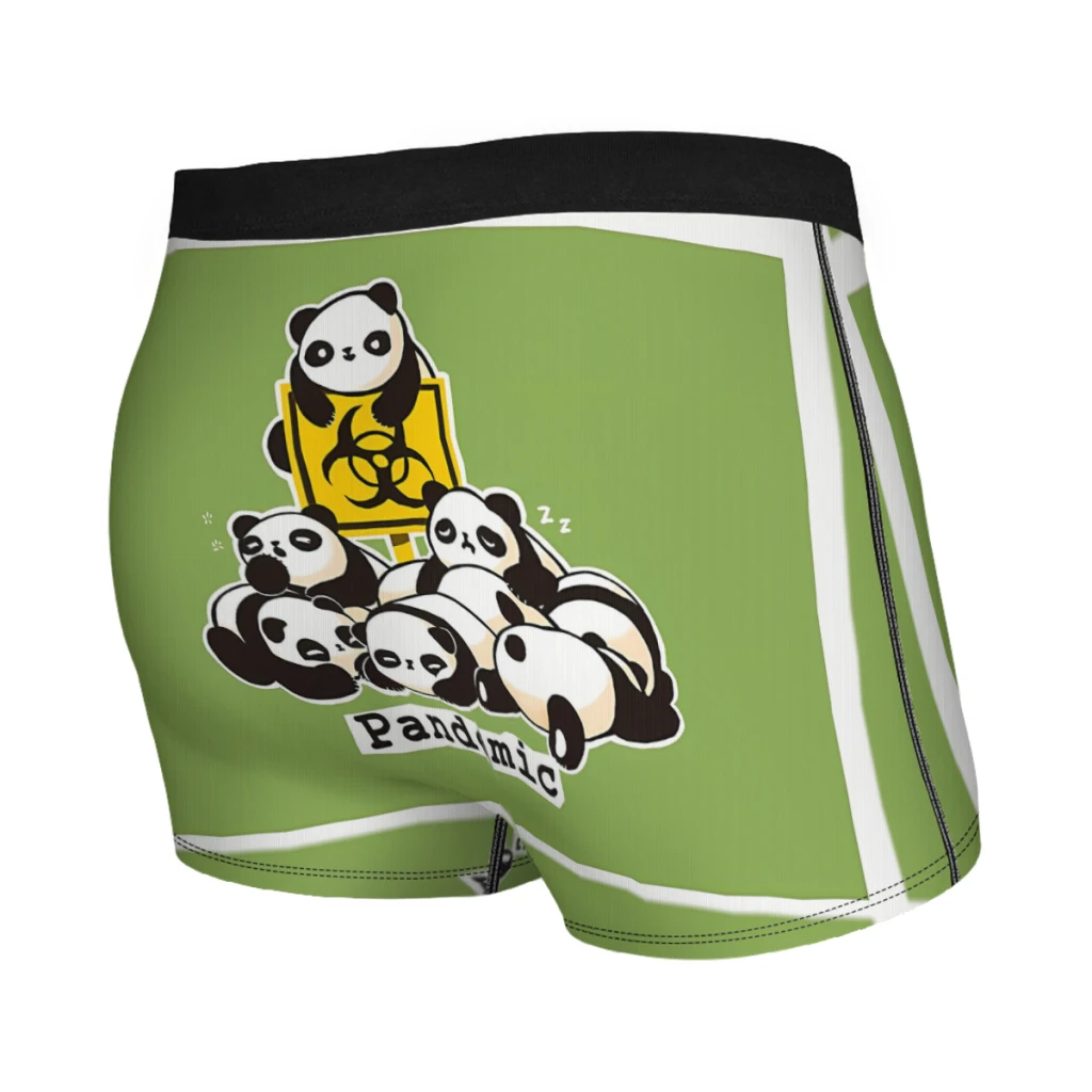 Pandemic Mask Cute Fluffy Pangda Animal Underpants Breathbale Panties Men's Underwear Ventilate Shorts Boxer Briefs