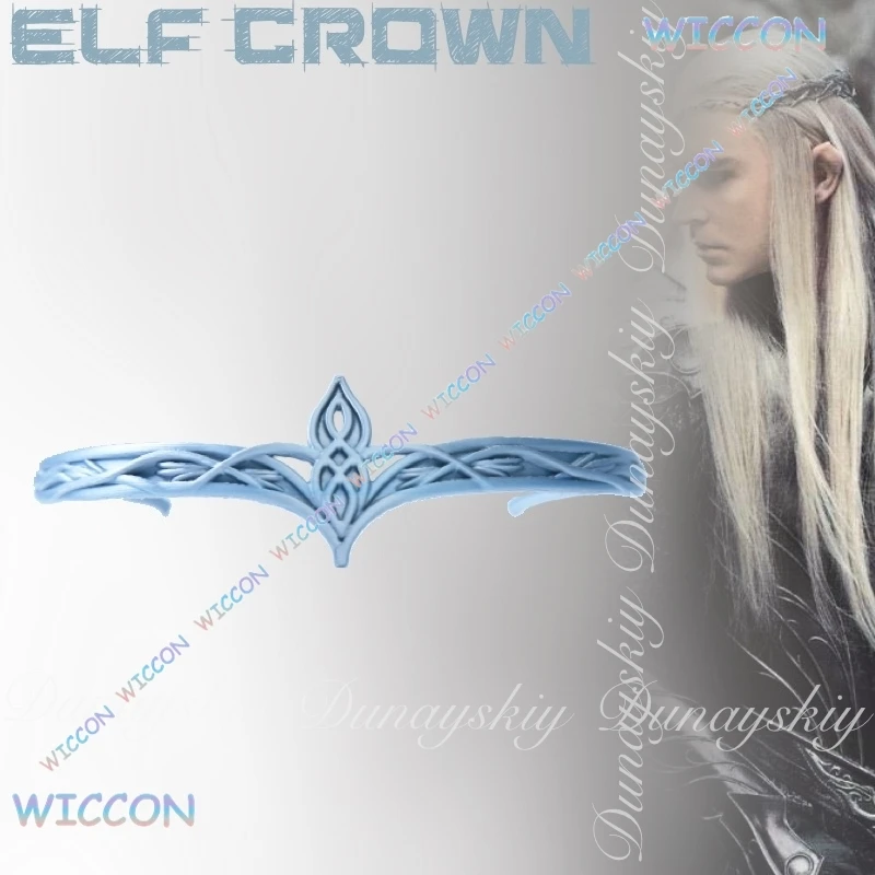 

Hemera/Hallowen A Elf Корона использует технология 3D-печати, сценический реквизит, серебристо-серый цвет, простой абзац, аниме, косплей, костюм Sin