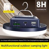 【IP66 9000mAh Cooling Camping Light】Round Magnetic LED Lamp 8H+ Runtime, Warm/Cold Light with Heat Dissipation & USB Charger, Ho