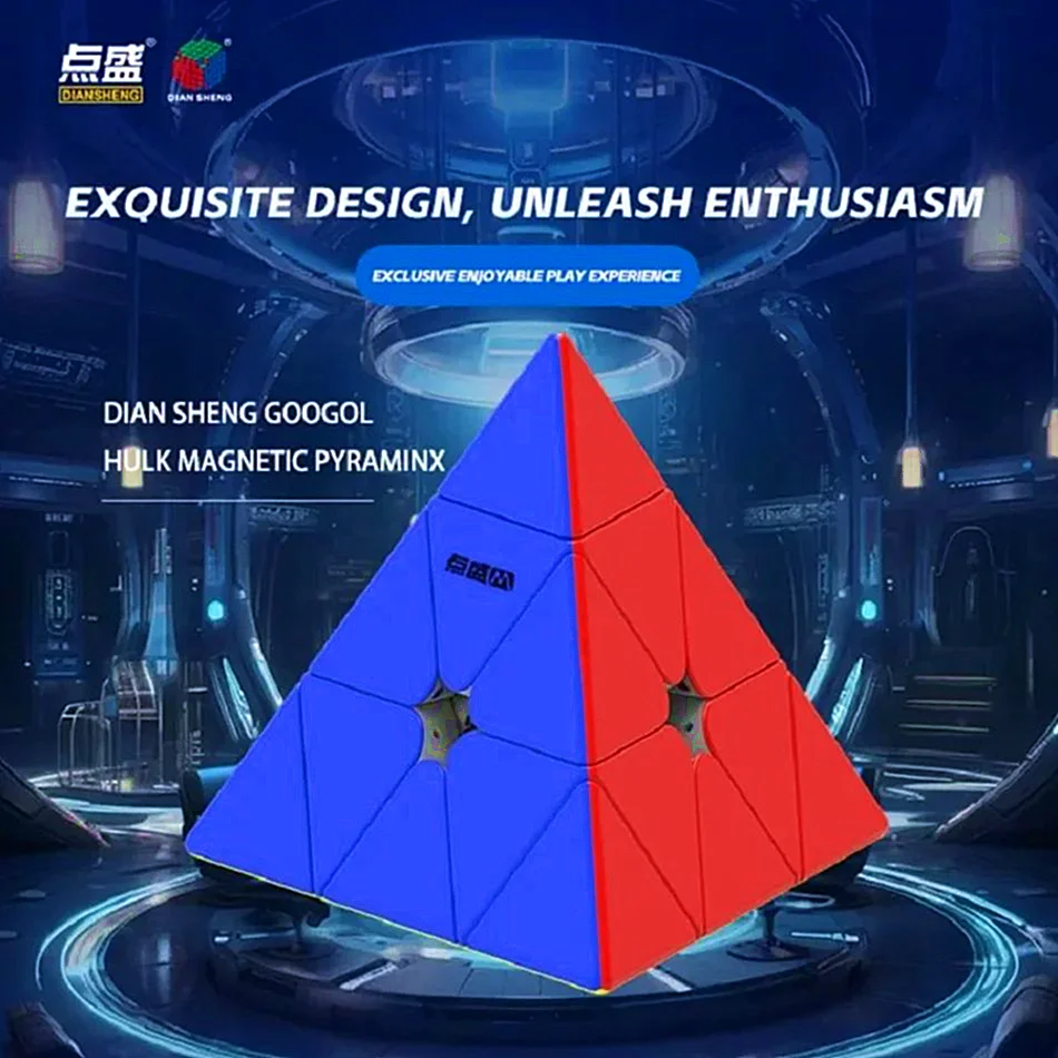 Duża Kostka DianSheng Piramida 3x3 Magnetyczna Kostka Magiczna 19,5 cm Kostka Szybkościowa Puzzle Cubo Magico Profesjonalna Zabawka Edukacyjna Dla Dzieci Kostka