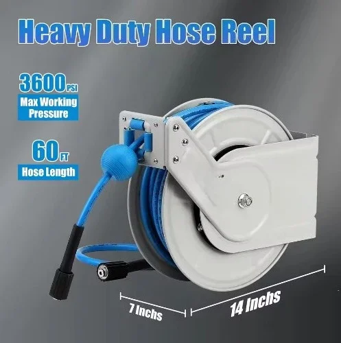 EE New Automatic telescopic reel, strong industrial spring lubricating oil reel, high pressure water flushing drum