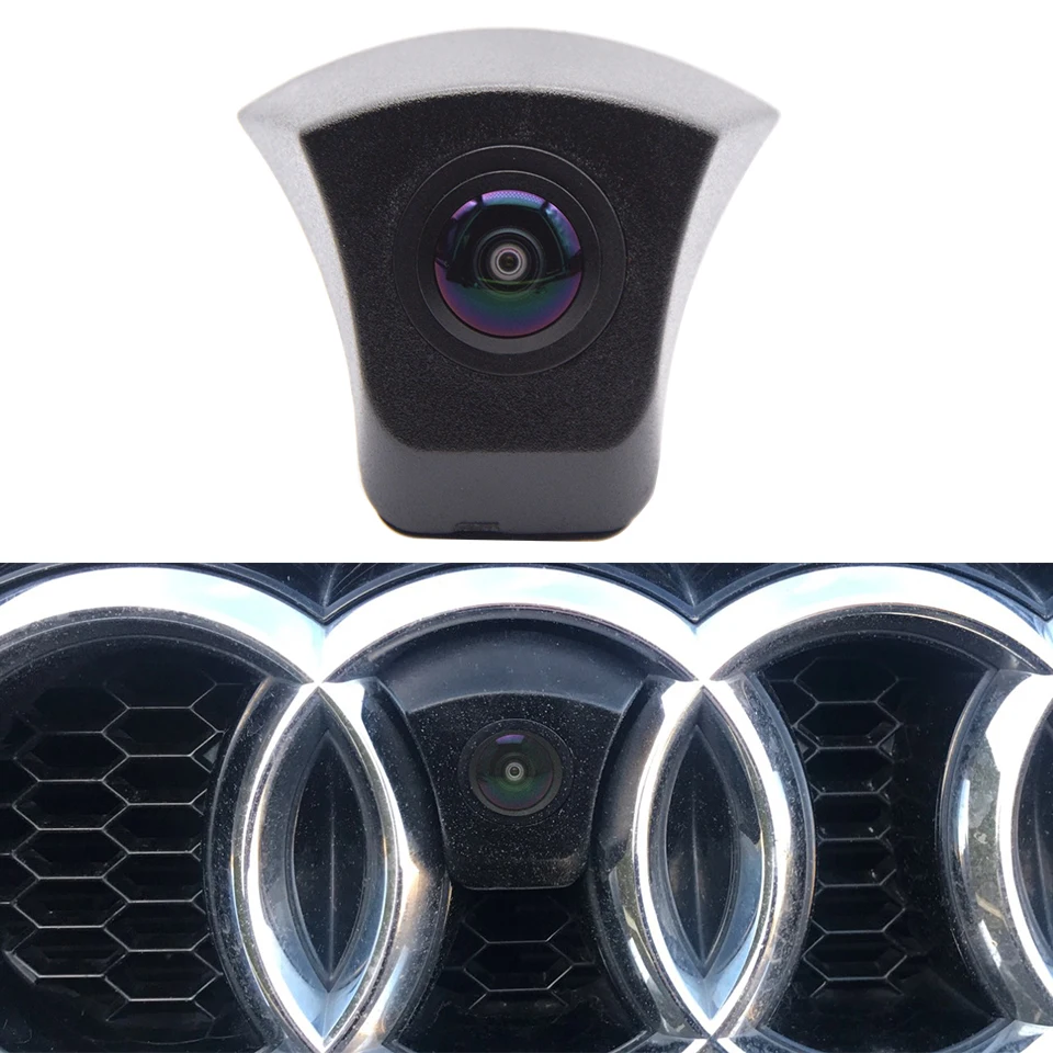 For Audi A6 C7 A4 B9 Q3 A5 Q5 A1 A3 A7 TT Q2 Q7 Waterproof HD CCD Night Vision Fisheye Lens Car Logo AHD 1080P Front View Camera