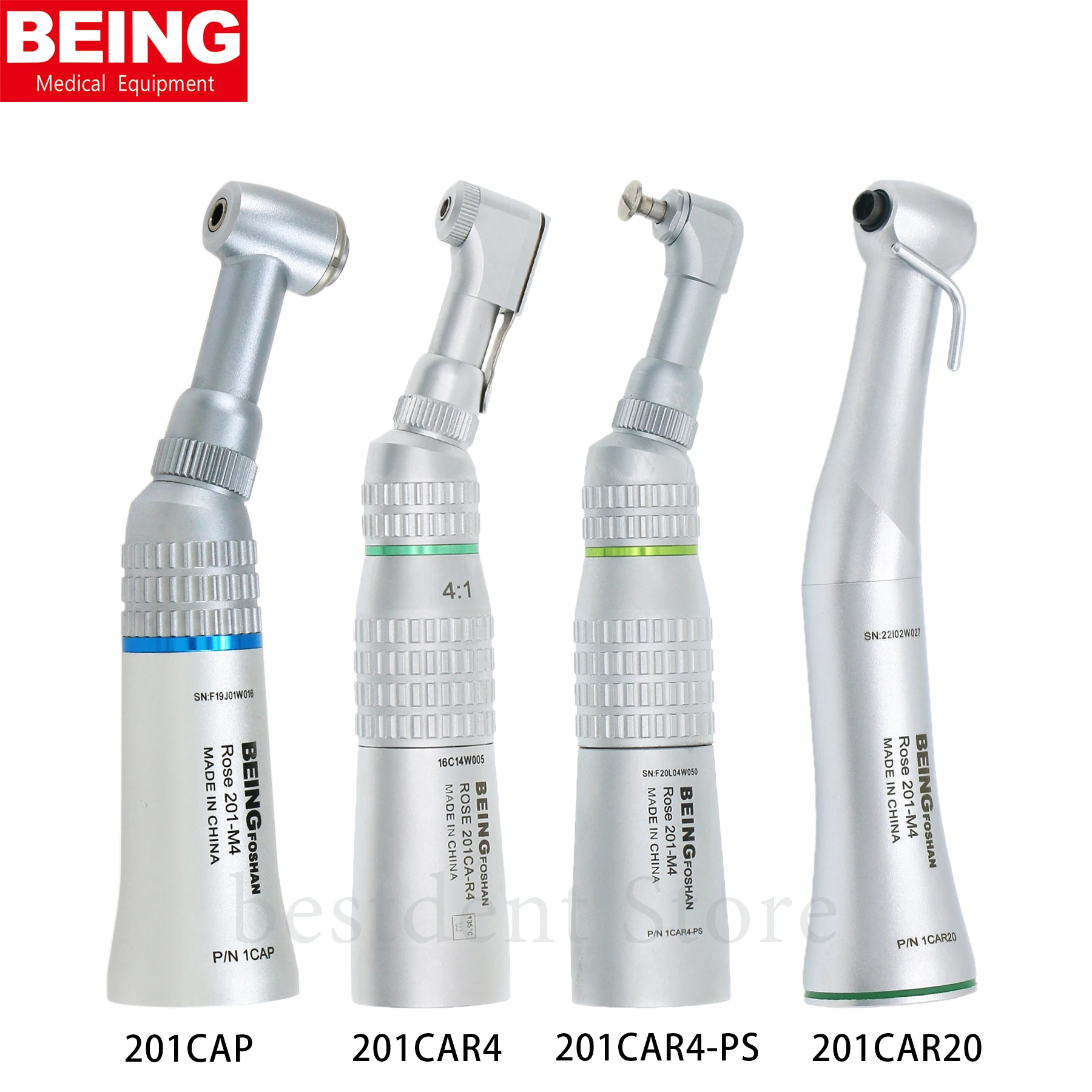 

BEING Dental Low Speed Handpiece Prophy Endo 1:1 4:1 20:1 Contra Angle Fit KAVO