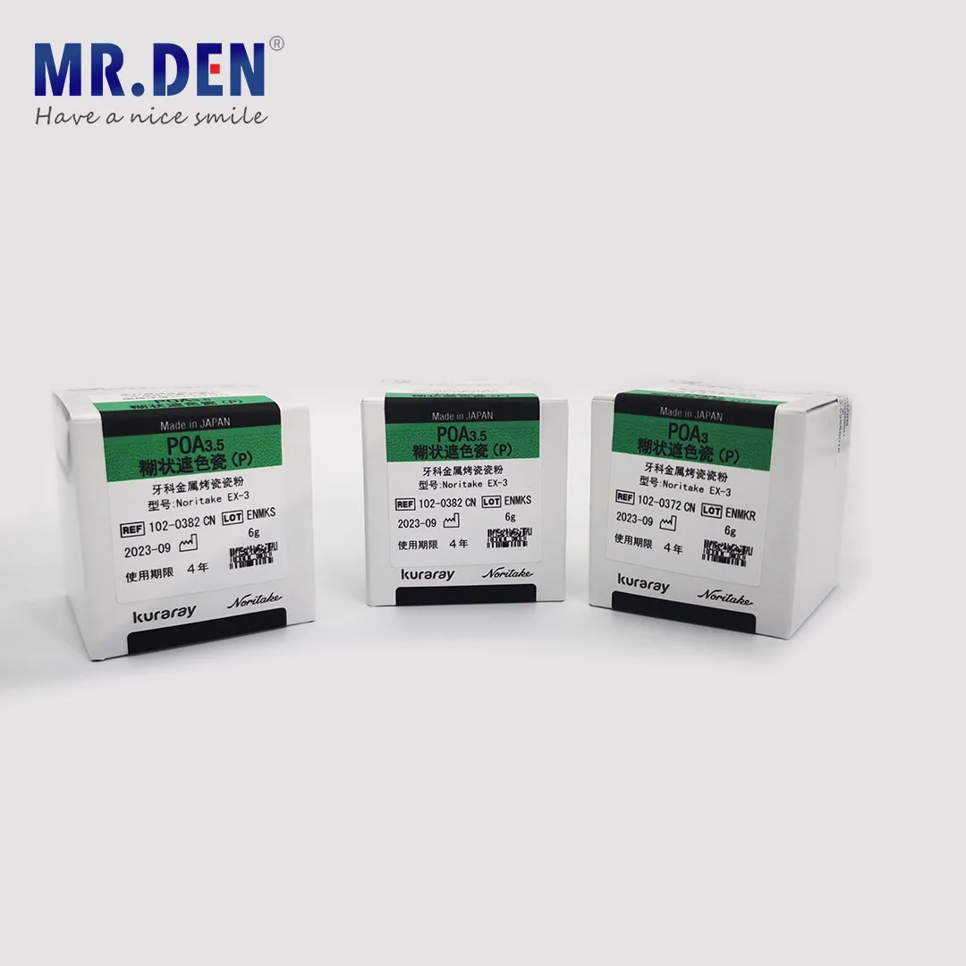 MR DEN Dental Kuraray Noritake ex-3 جسم معدني بورسلين سيراميك NA-ND Dentin Luster Super مواد مختبر الأسنان 50 جرام