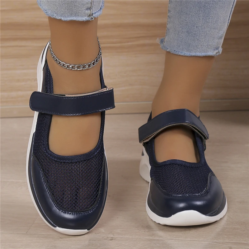 Lässige weibliche Turnschuhe Frauen vulkan isierte Schuhe 2024 Sommer trends atmungsaktive Mesh-Plattform Keil Slipper Sport laufschuhe